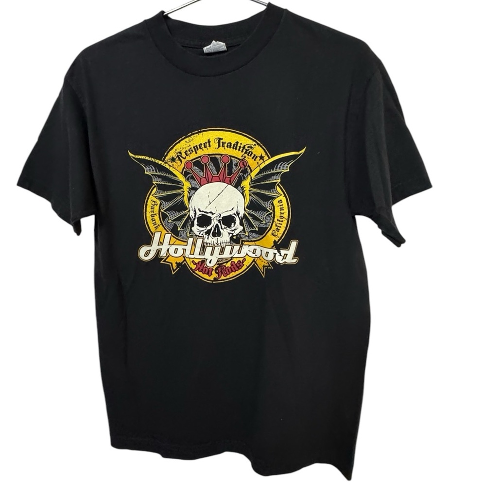 Hollywood Hot Rods Burbank CA Racing Classic Cars Black Graphic T-Shirt Men’s M
